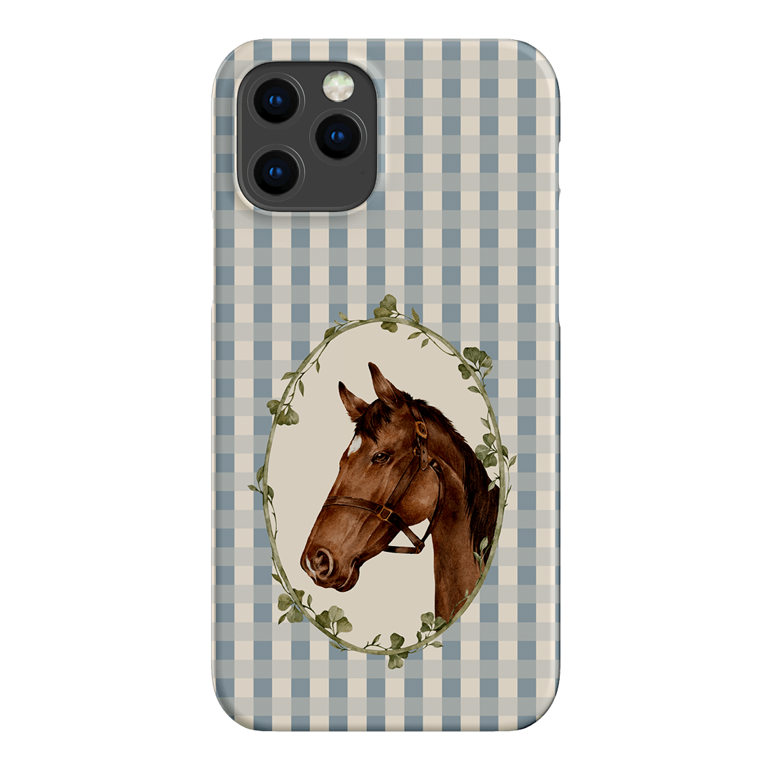 Gingham Horse Printed Phone Cases iPhone 12 Pro / Snap by Kasiags Art - The Dairy
