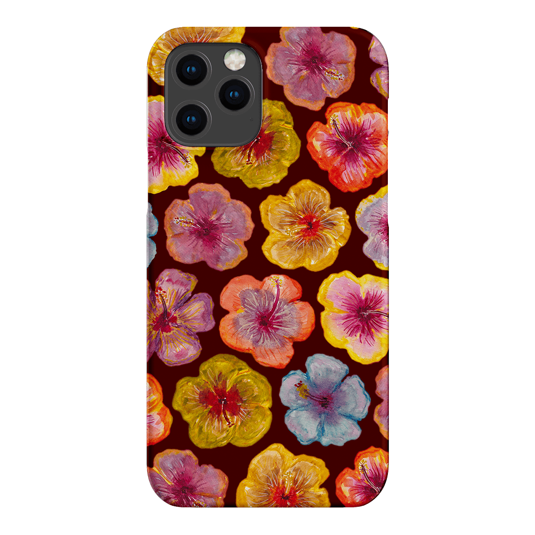 Hibiscus Holiday Rouge Printed Phone Cases iPhone 12 Pro / Snap by BG. Studio - The Dairy