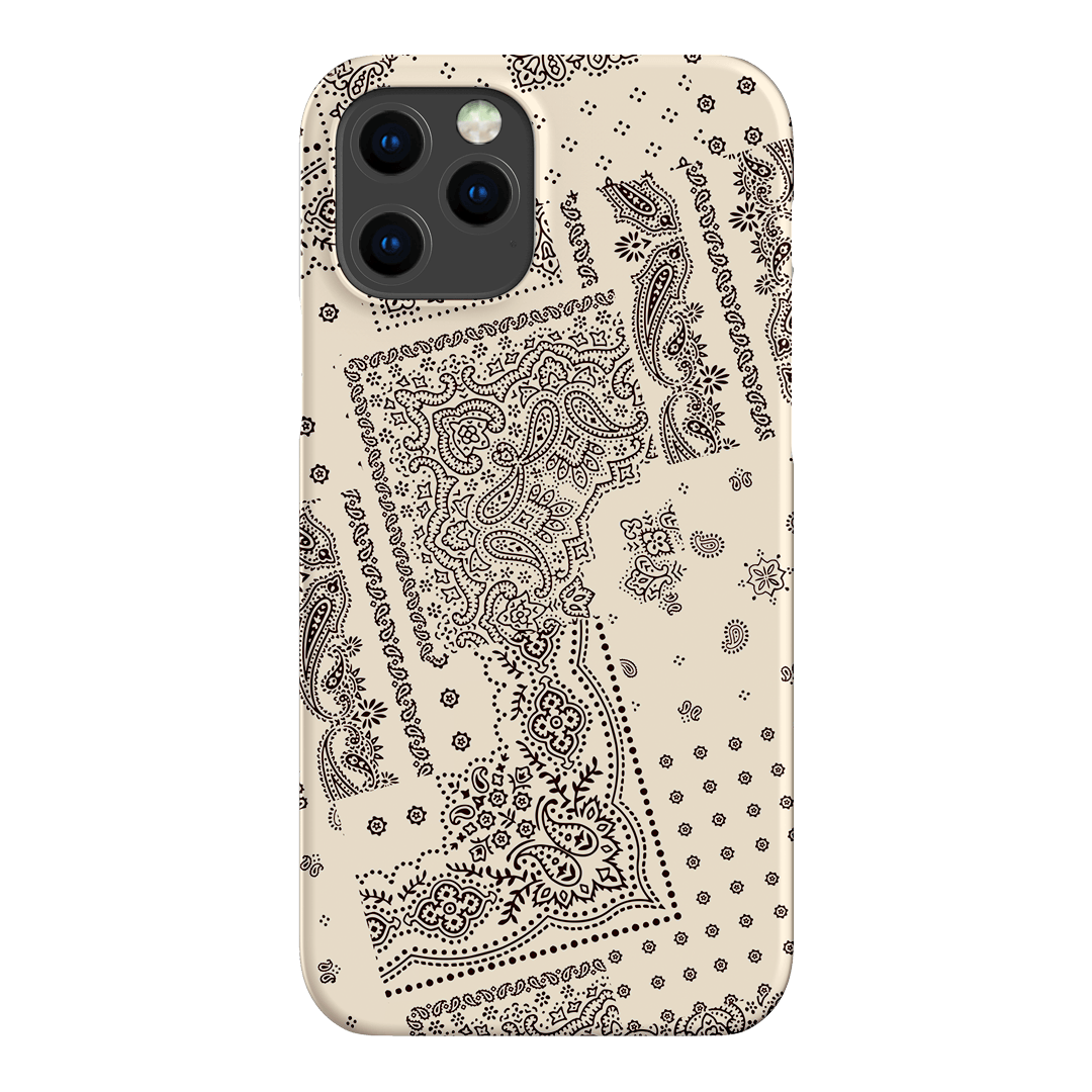 Paisley Ecru Printed Phone Cases iPhone 12 Pro / Snap by The Dairy - The Dairy