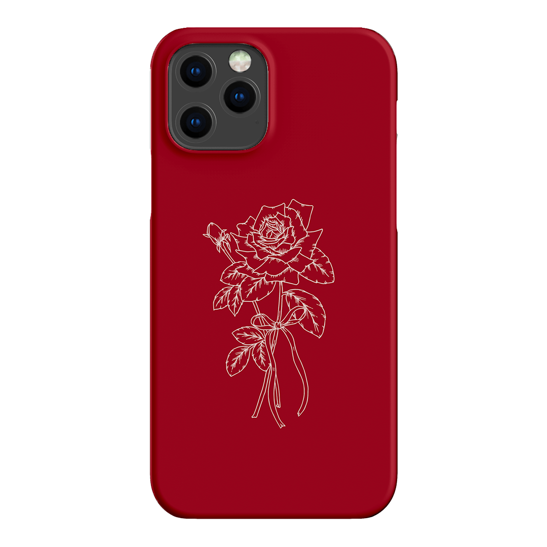 Red Rose Printed Phone Cases iPhone 12 Pro / Snap by Typoflora - The Dairy
