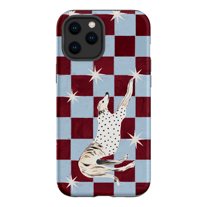Check Greyhound Blue Printed Phone Cases iPhone 12 Pro / Armoured by Lisa Hu - The Dairy