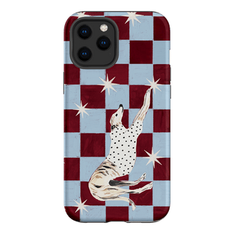 Check Greyhound Blue Printed Phone Cases iPhone 12 Pro / Armoured by Lisa Hu - The Dairy