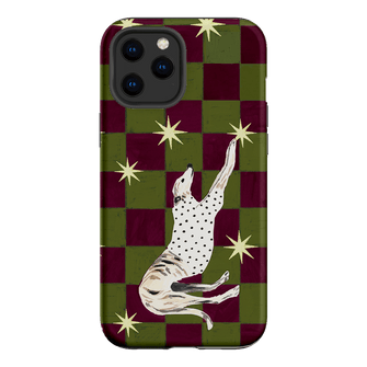 Check Greyhound Green Printed Phone Cases iPhone 12 Pro / Armoured by Lisa Hu - The Dairy