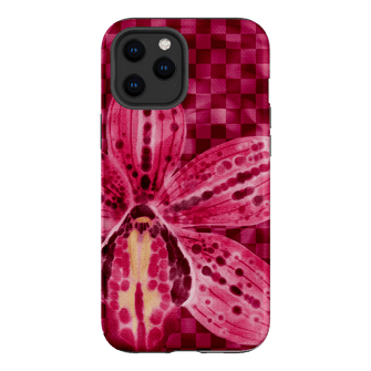 Check Orchid Printed Phone Cases iPhone 12 Pro / Armoured by Sally Hungerford - The Dairy