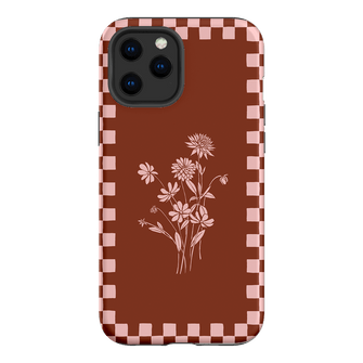 Dahlia Check Printed Phone Cases iPhone 12 Pro / Armoured by Typoflora - The Dairy