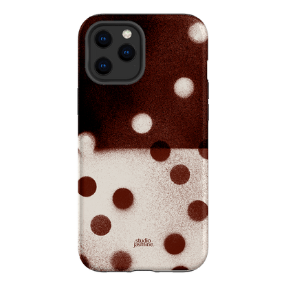 Espresso Polka Dot Printed Phone Cases iPhone 12 Pro / Armoured by Jasmine Dowling - The Dairy