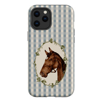 Gingham Horse Printed Phone Cases iPhone 12 Pro / Armoured by Kasiags Art - The Dairy