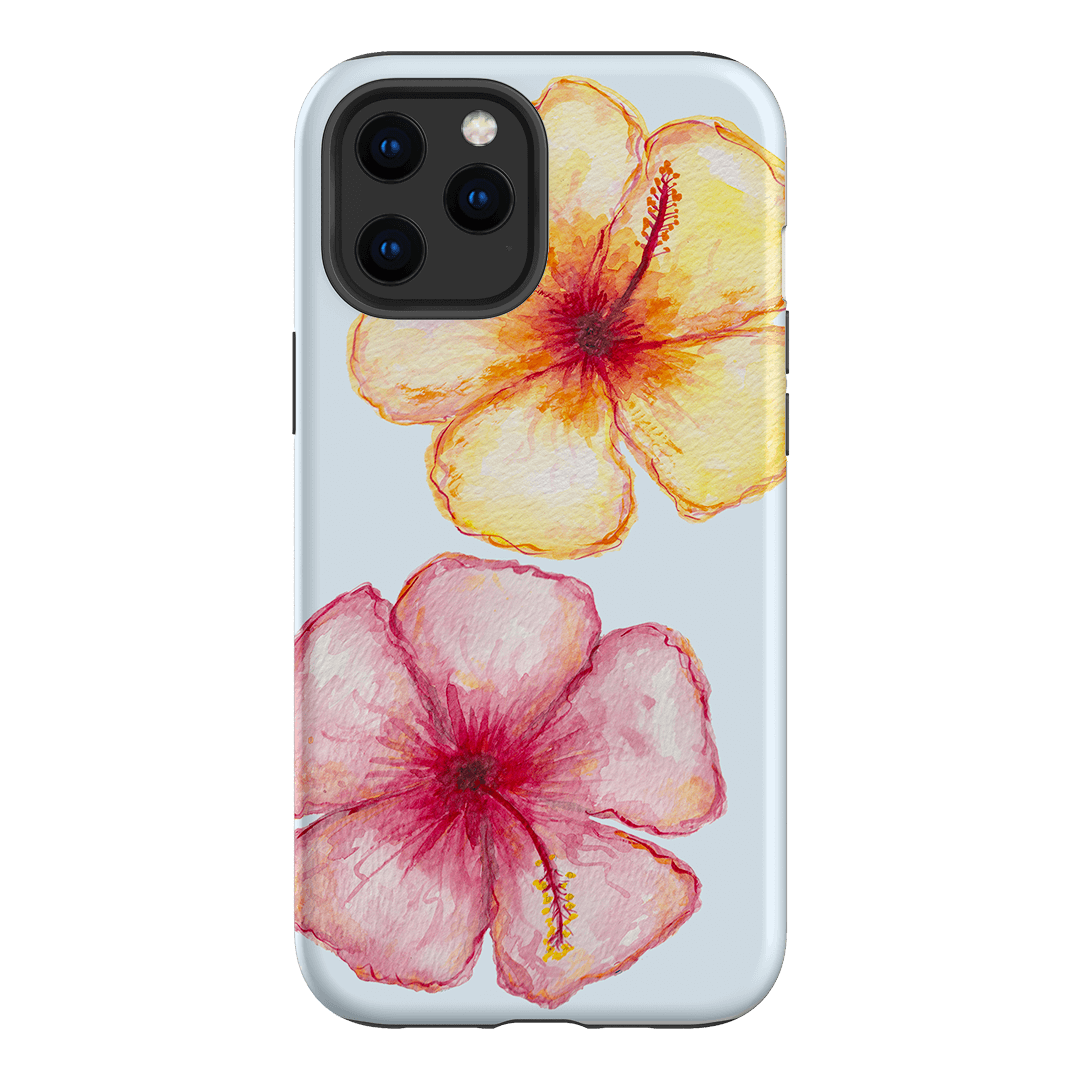 Hibiscus Flower Blue Printed Phone Cases iPhone 12 Pro / Armoured by BG. Studio - The Dairy