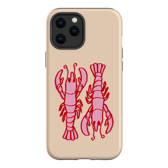 Lobster Love Peach Printed Phone Cases iPhone 12 Pro / Armoured by The Dairy - The Dairy