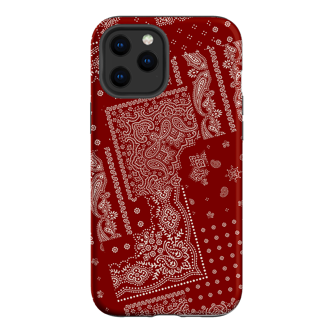 Paisley Crimson Printed Phone Cases iPhone 12 Pro / Armoured by The Dairy - The Dairy