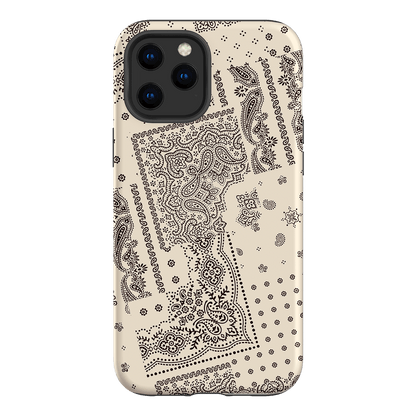 Paisley Ecru Printed Phone Cases iPhone 12 Pro / Armoured by The Dairy - The Dairy