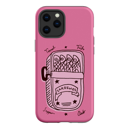 Sardine Social Pink Printed Phone Cases iPhone 12 Pro / Armoured by The Dairy - The Dairy