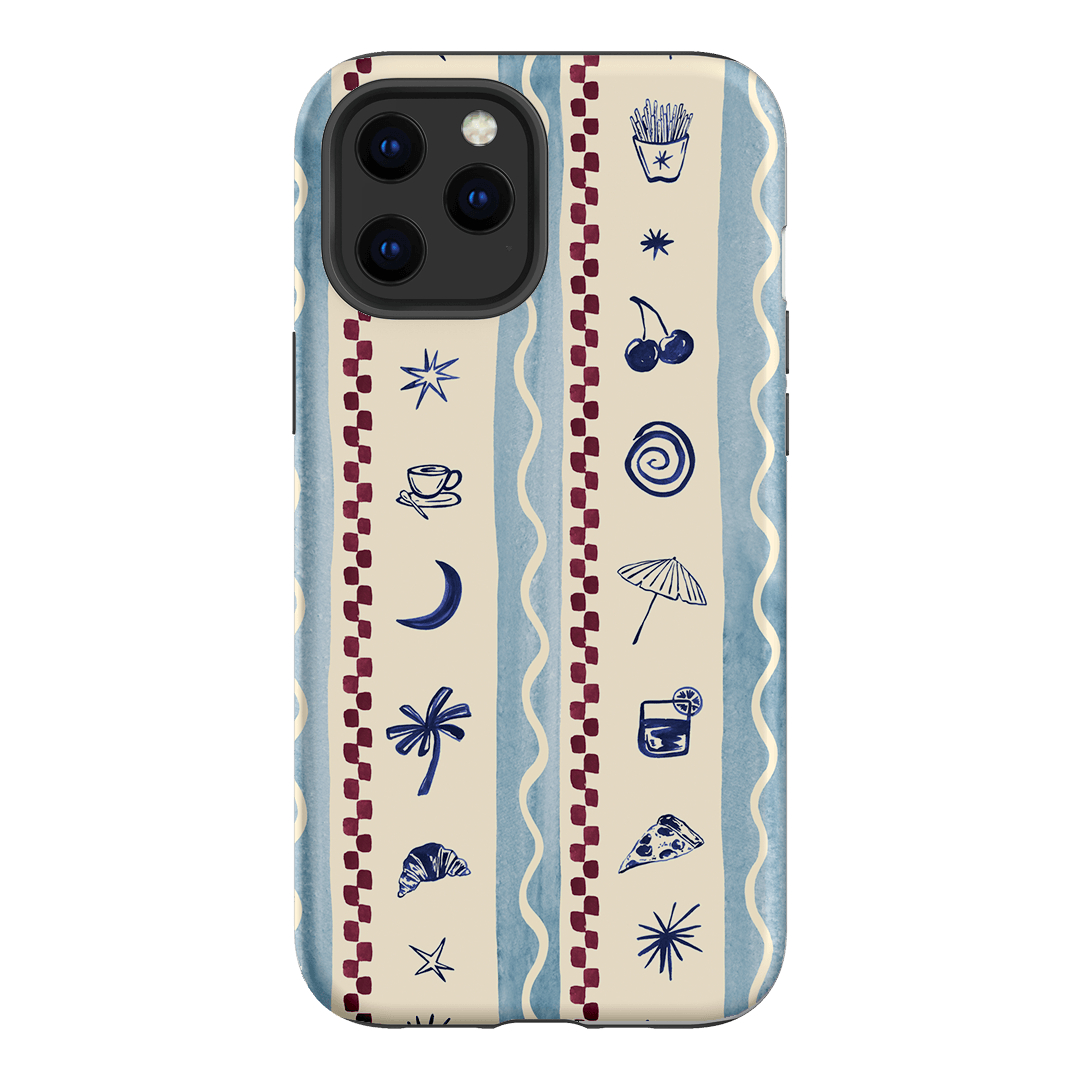 Summer Snacks Blue Printed Phone Cases iPhone 12 Pro / Armoured by Charlie Taylor - The Dairy