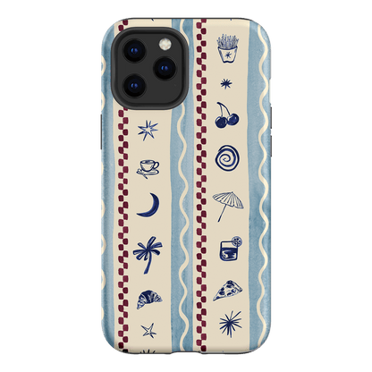 Summer Snacks Blue Printed Phone Cases iPhone 12 Pro / Armoured by Charlie Taylor - The Dairy