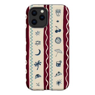 Summer Snacks Burgundy Printed Phone Cases iPhone 12 Pro / Armoured by Charlie Taylor - The Dairy