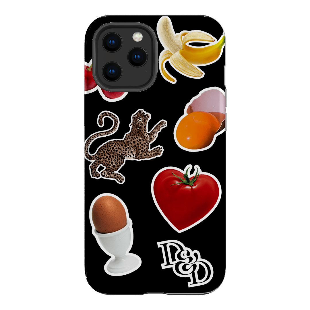 Sunday Stickers Black Printed Phone Cases by Desmond & Dempsey - The Dairy