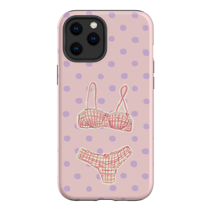 Vintage Gingham Printed Phone Cases iPhone 12 Pro / Armoured by Kayla Carr - The Dairy