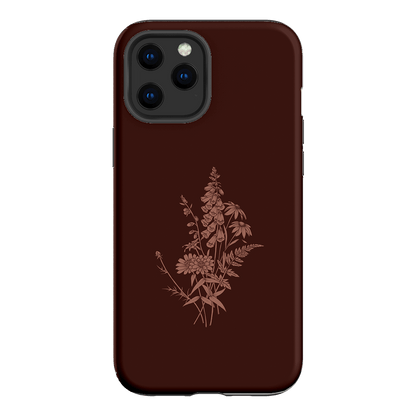 Wildflowers Mocha Printed Phone Cases iPhone 12 Pro / Armoured by Typoflora - The Dairy