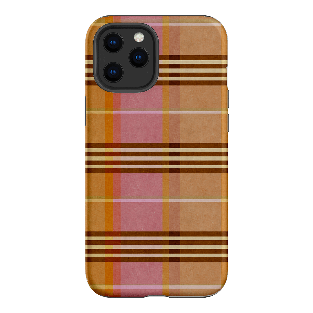 Peachy Plaid Printed Phone Cases iPhone 12 Pro / Armoured by Fenton & Fenton - The Dairy