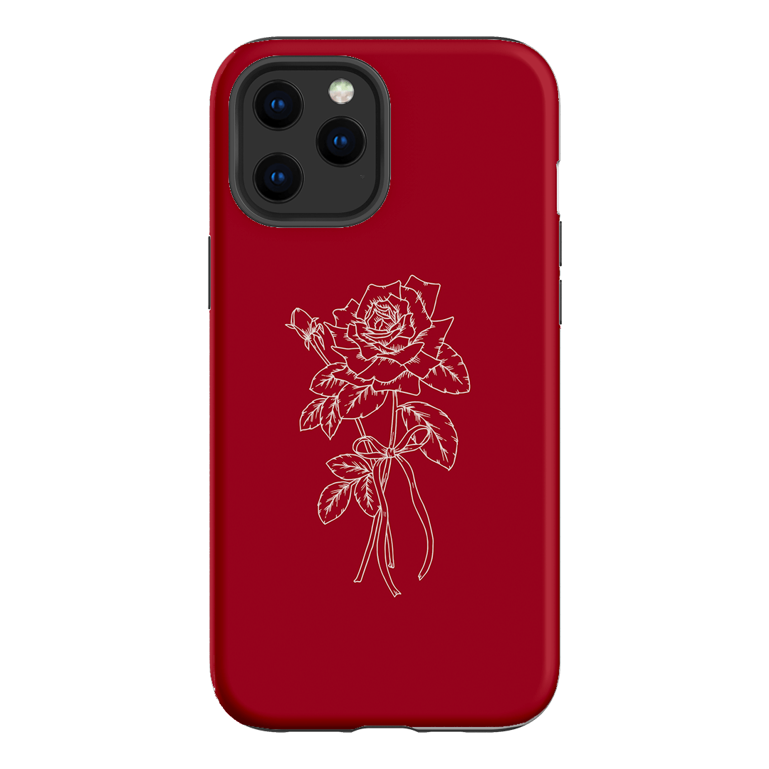 Red Rose Printed Phone Cases iPhone 12 Pro / Armoured by Typoflora - The Dairy