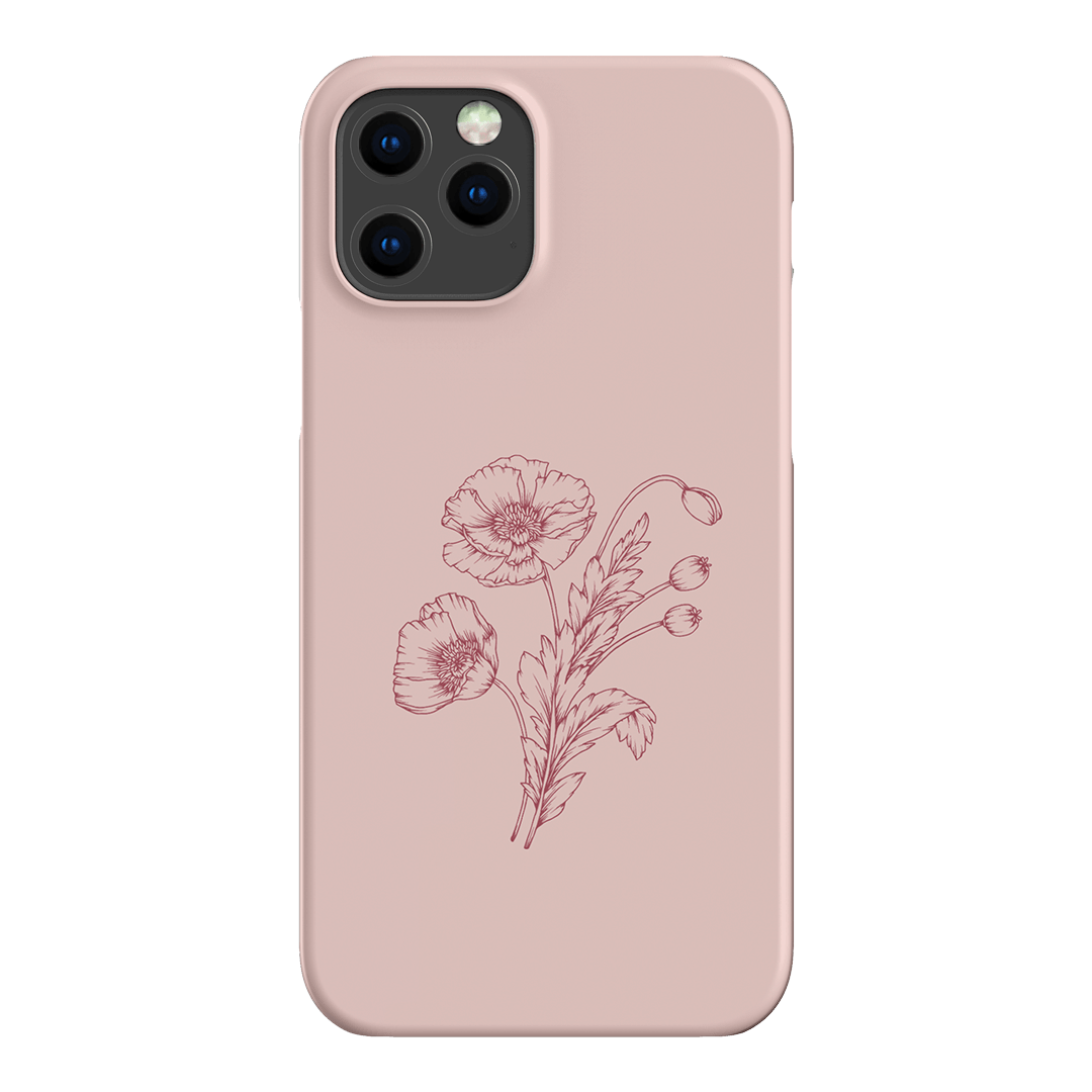 Blush Poppies Printed Phone Cases iPhone 12 Pro Max / Snap by Typoflora - The Dairy