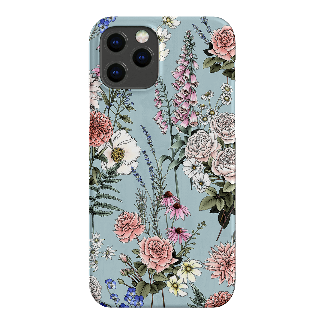 Garden Party Blue Printed Phone Cases iPhone 12 Pro Max / Snap by Typoflora - The Dairy