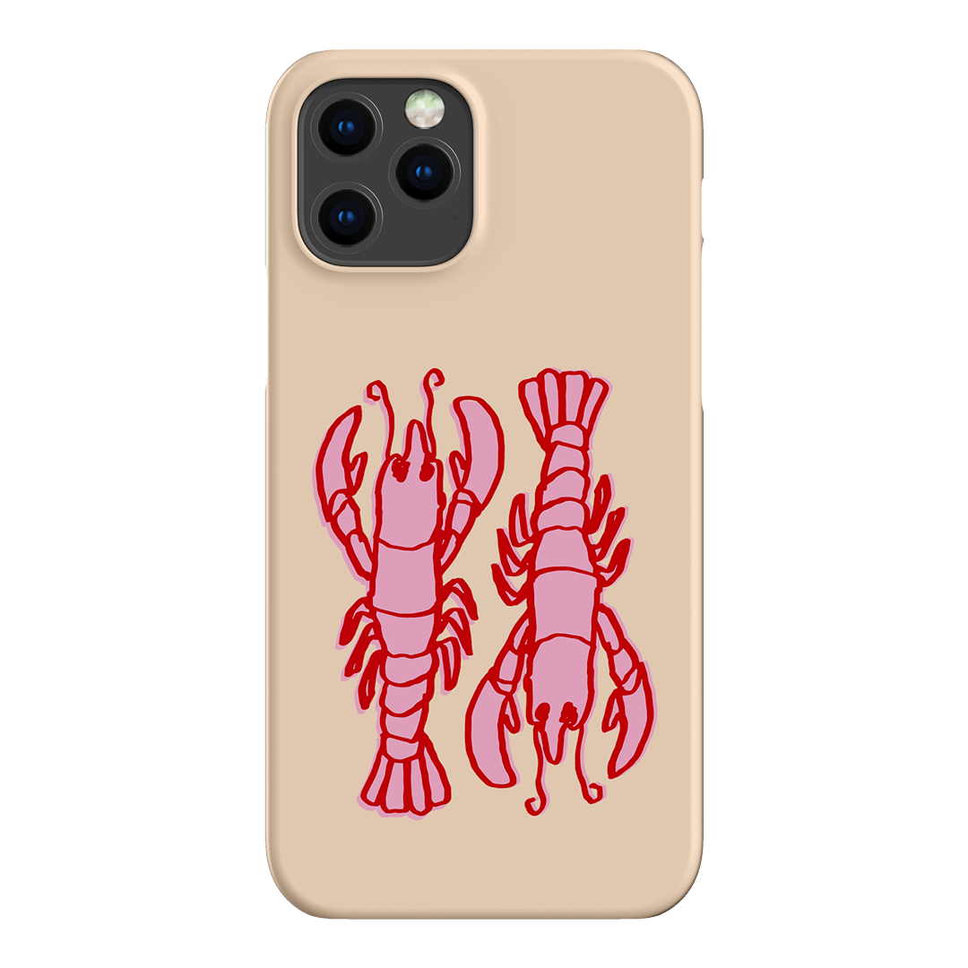 Lobster Love Peach Printed Phone Cases iPhone 12 Pro Max / Snap by The Dairy - The Dairy