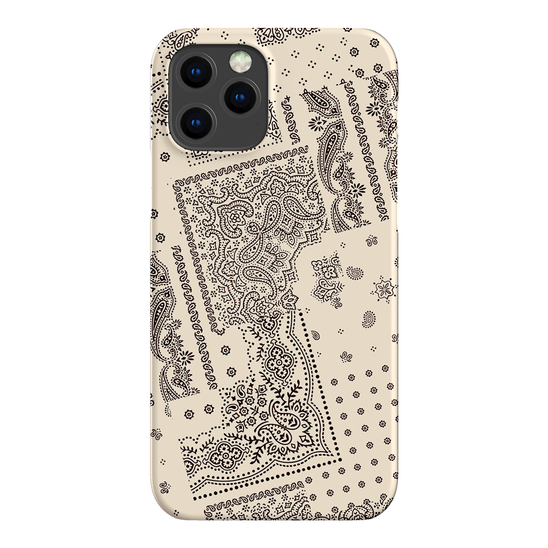 Paisley Ecru Printed Phone Cases iPhone 12 Pro Max / Snap by The Dairy - The Dairy