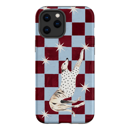 Check Greyhound Blue Printed Phone Cases iPhone 12 Pro Max / Armoured by Lisa Hu - The Dairy