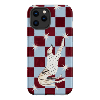 Check Greyhound Blue Printed Phone Cases iPhone 12 Pro Max / Armoured by Lisa Hu - The Dairy