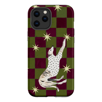 Check Greyhound Green Printed Phone Cases iPhone 12 Pro Max / Armoured by Lisa Hu - The Dairy