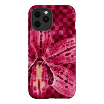 Check Orchid Printed Phone Cases iPhone 12 Pro Max / Armoured by Sally Hungerford - The Dairy