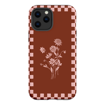 Dahlia Check Printed Phone Cases iPhone 12 Pro Max / Armoured by Typoflora - The Dairy