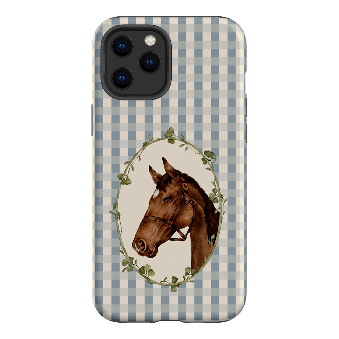 Gingham Horse Printed Phone Cases iPhone 12 Pro Max / Armoured by Kasiags Art - The Dairy