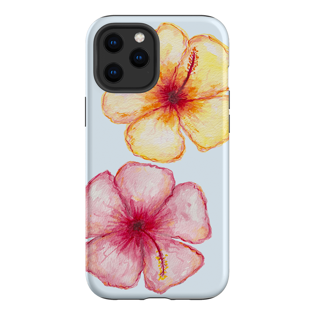 Hibiscus Flower Blue Printed Phone Cases iPhone 12 Pro Max / Armoured by BG. Studio - The Dairy