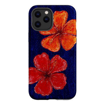 Hibiscus Flower Deep Blue Printed Phone Cases iPhone 12 Pro Max / Armoured by BG. Studio - The Dairy