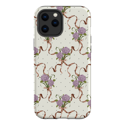 Hydrangea Ribbon Printed Phone Cases iPhone 12 Pro Max / Armoured by Veronica Tucker - The Dairy