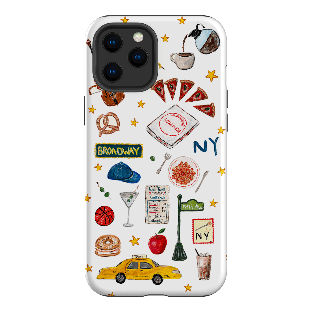 NYC White Printed Phone Cases iPhone 12 Pro Max / Armoured by BG. Studio - The Dairy