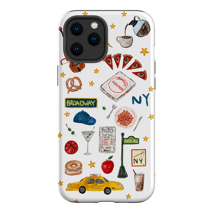 NYC White Printed Phone Cases iPhone 12 Pro Max / Armoured by BG. Studio - The Dairy