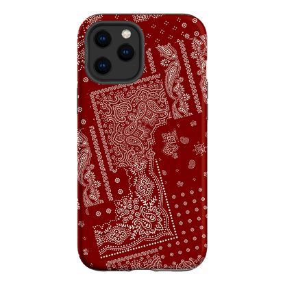 Paisley Crimson Printed Phone Cases iPhone 12 Pro Max / Armoured by The Dairy - The Dairy