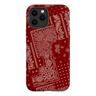 Paisley Crimson Printed Phone Cases iPhone 12 Pro Max / Armoured by The Dairy - The Dairy