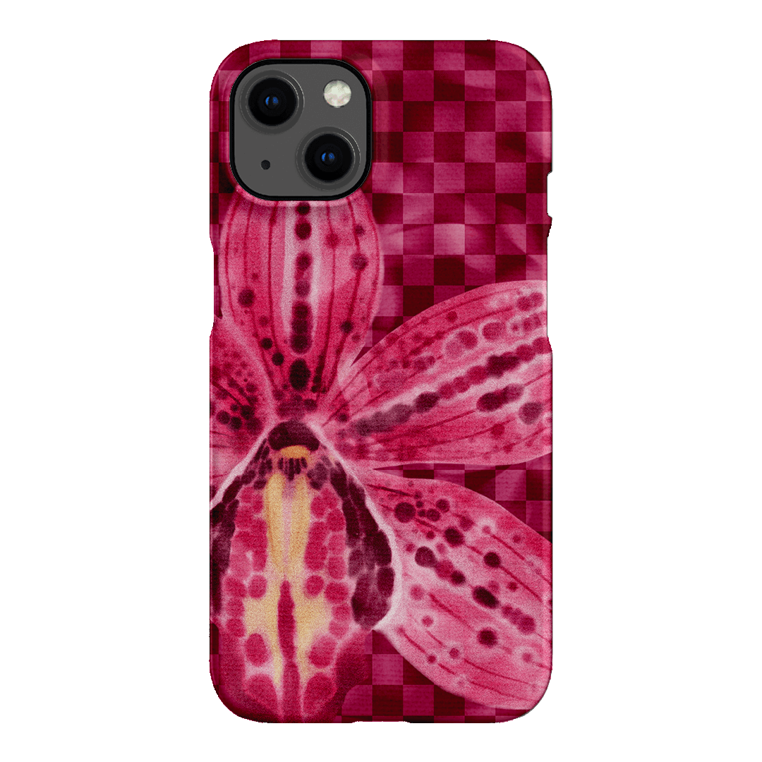 Check Orchid Printed Phone Cases iPhone 13 / Snap by Sally Hungerford - The Dairy