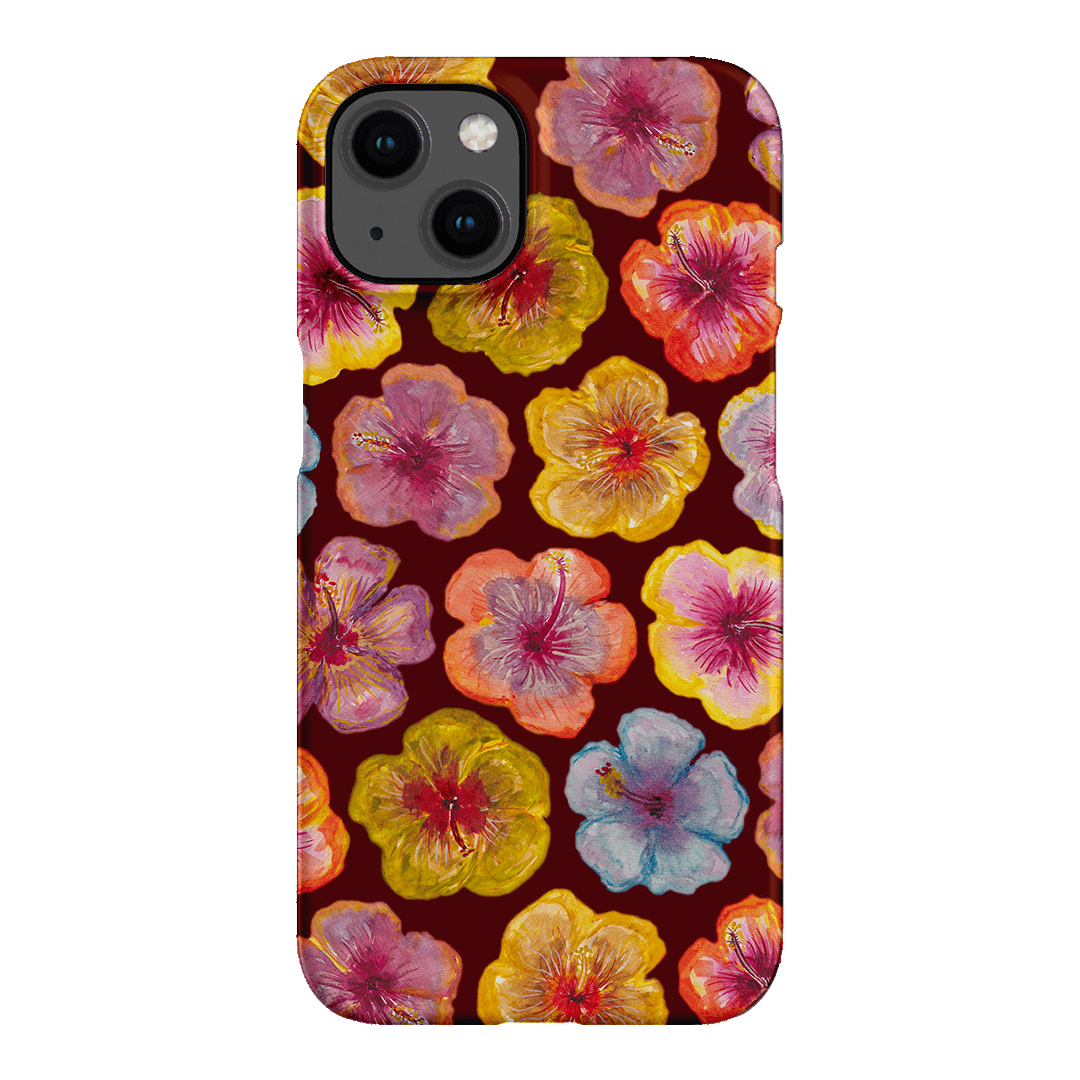 Hibiscus Holiday Rouge Printed Phone Cases iPhone 13 / Snap by BG. Studio - The Dairy