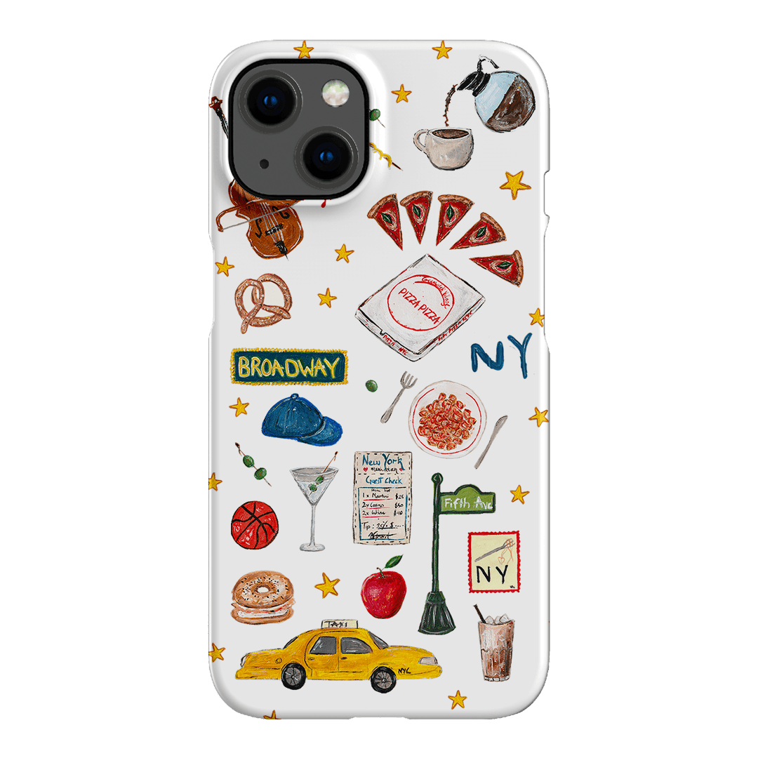 NYC White Printed Phone Cases iPhone 13 / Snap by BG. Studio - The Dairy