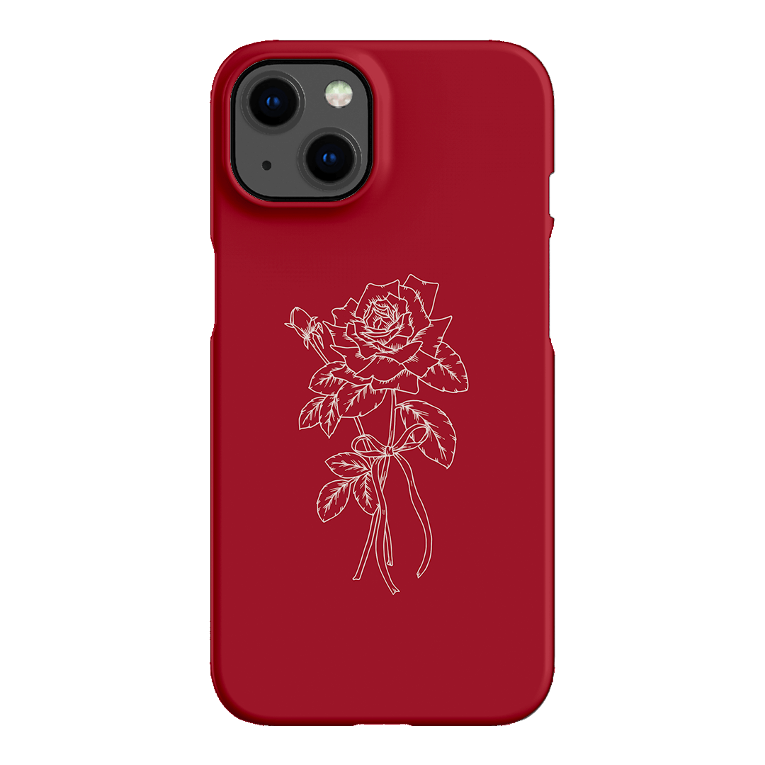 Red Rose Printed Phone Cases iPhone 13 / Snap by Typoflora - The Dairy