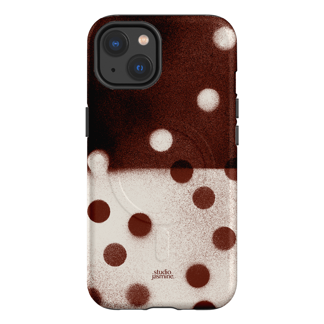 Espresso Polka Dot Printed Phone Cases iPhone 13 / Armoured MagSafe by Jasmine Dowling - The Dairy