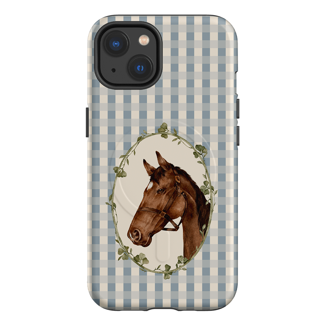 Gingham Horse Printed Phone Cases iPhone 13 / Armoured MagSafe by Kasiags Art - The Dairy