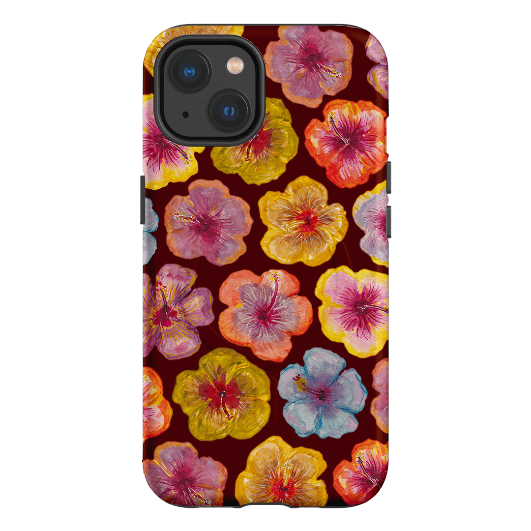 Hibiscus Holiday Rouge Printed Phone Cases iPhone 13 / Armoured MagSafe by BG. Studio - The Dairy