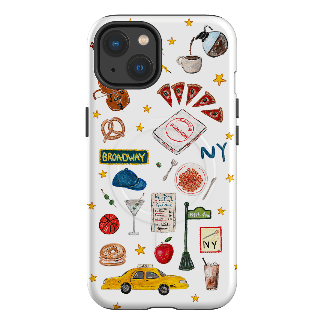 NYC White Printed Phone Cases iPhone 13 / Armoured MagSafe by BG. Studio - The Dairy