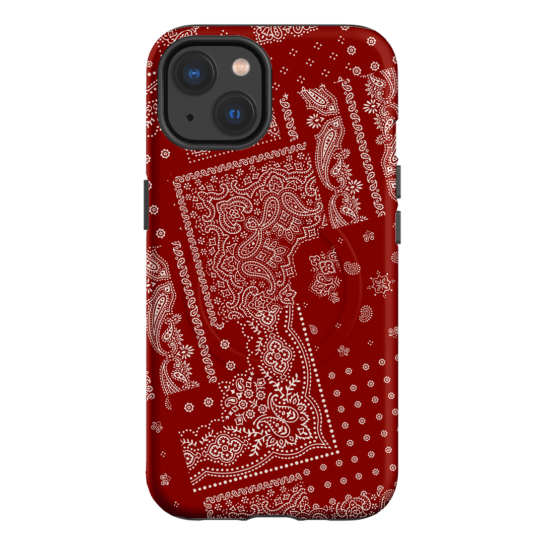 Paisley Crimson Printed Phone Cases iPhone 13 / Armoured MagSafe by The Dairy - The Dairy